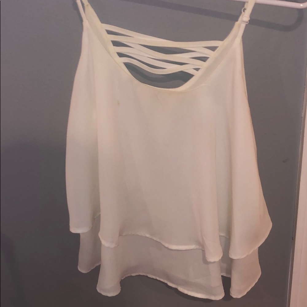 White flowy tank top